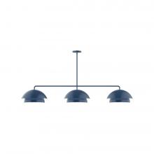 Montclair Light Works MSNX445-50-L12 - 3-Light Axis LED Linear Pendant, Navy