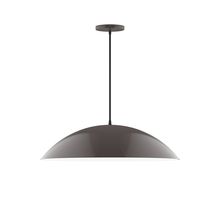 Montclair Light Works PEB439-51-L14 - 24&#34; Axis Half Dome LED Pendant, Architectural Bronze