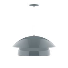 Montclair Light Works PEBX447-40-L13 - 24&#34; Nest LED Pendant, Slate Gray