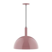 Montclair Light Works PEBX472-20-L13 - 18&#34; Stack Dome LED Pendant, Mauve