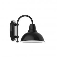 Montclair Light Works SCB105-41-L10 - 8&#34; Cafe shade, wall mount sconce, Black