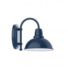 Montclair Light Works SCB105-50-L10 - 8&#34; Cafe shade, wall mount sconce, Navy