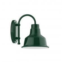 Montclair Light Works SCB180-42-L10 - 8&#34; Warehouse shade, wall mount sconce, Forest Green