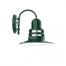 Montclair Light Works SCC148-42-G07 - 12&#34; Atomic shade, wall mount sconce with frosted glass, Forest Green