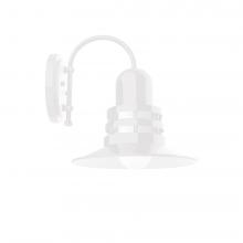 Montclair Light Works SCC148-44-G07 - 12&#34; Atomic shade, wall mount sconce with frosted glass, White