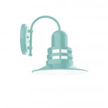 Montclair Light Works SCC148-48-G07 - 12&#34; Atomic shade, wall mount sconce with frosted glass, Sea Green