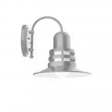 Montclair Light Works SCC148-49-G07 - 12&#34; Atomic shade, wall mount sconce with frosted glass, Painted Galvanized