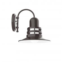 Montclair Light Works SCC148-51-G07 - 12&#34; Atomic shade, wall mount sconce with frosted glass, Architectural Bronze