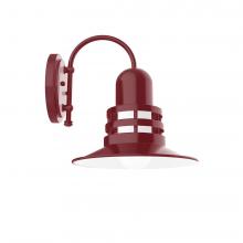 Montclair Light Works SCC148-55-G07 - 12&#34; Atomic shade, wall mount sconce with frosted glass, Barn Red