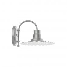 Montclair Light Works SCC158-49-G05 - 12&#34; Radial shade, wall mount sconce with clear glass and guard, Painted Galvanized