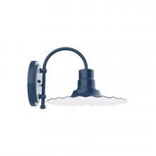 Montclair Light Works SCC158-50-G05 - 12&#34; Radial shade, wall mount sconce with clear glass and guard, Navy