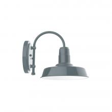 Montclair Light Works SCC181-40-G05 - 10&#34; Warehouse shade, wall mount sconce with clear glass and guard, Slate Gray