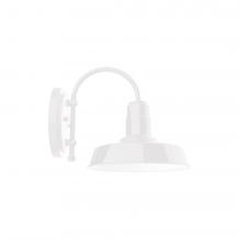 Montclair Light Works SCC181-44-G05 - 10&#34; Warehouse shade, wall mount sconce with clear glass and guard, White