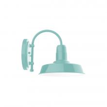 Montclair Light Works SCC181-48-G05 - 10&#34; Warehouse shade, wall mount sconce with clear glass and guard, Sea Green