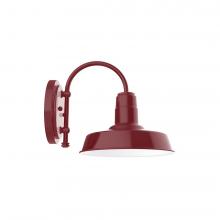 Montclair Light Works SCC181-55-G05 - 10&#34; Warehouse shade, wall mount sconce with clear glass and guard, Barn Red