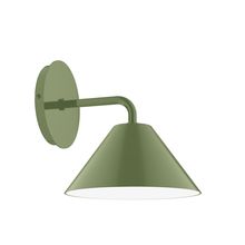 Montclair Light Works SCJ421-22-L10 - 8&#34; Axis Mini Cone LED Wall Sconce, Fern Green