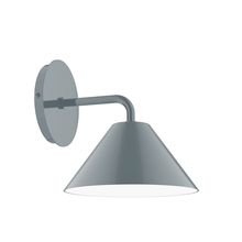 Montclair Light Works SCJ421-40-L10 - 8&#34; Axis Mini Cone LED Wall Sconce, Slate Gray