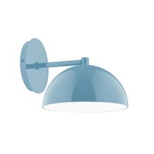 Montclair Light Works SCK431-54-L10 - 8&#34; Axis Mini Dome LED Wall Sconce, Light Blue