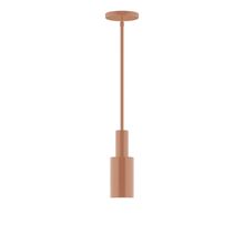 Montclair Light Works STGX450-19-L10 - 3.5&#34; Stack Mini Cylinder LED Stem Hung Pendant, Terracotta