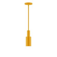 Montclair Light Works STGX450-21-L10 - 3.5&#34; Stack Mini Cylinder LED Stem Hung Pendant, Bright Yellow