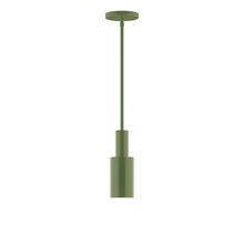 Montclair Light Works STGX450-22-L10 - 3.5&#34; Stack Mini Cylinder LED Stem Hung Pendant, Fern Green