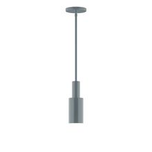 Montclair Light Works STGX450-40-L10 - 3.5&#34; Stack Mini Cylinder LED Stem Hung Pendant, Slate Gray