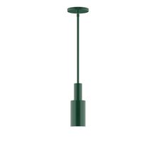 Montclair Light Works STGX450-42-L10 - 3.5&#34; Stack Mini Cylinder LED Stem Hung Pendant, Forest Green