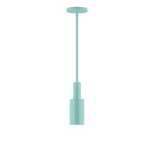 Montclair Light Works STGX450-48-L10 - 3.5&#34; Stack Mini Cylinder LED Stem Hung Pendant, Sea Green