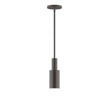 Montclair Light Works STGX450-51-L10 - 3.5&#34; Stack Mini Cylinder LED Stem Hung Pendant, Architectural Bronze