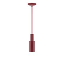 Montclair Light Works STGX450-55-L10 - 3.5&#34; Stack Mini Cylinder LED Stem Hung Pendant, Barn Red