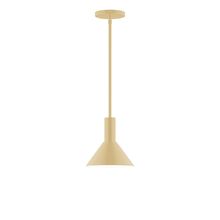 Montclair Light Works STGX451-17-L10 - 8&#34; Stack Mini Cone LED Stem Hung Pendant, Ivory