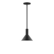 Montclair Light Works STGX451-41-L10 - 8&#34; Stack Mini Cone LED Stem Hung Pendant, Black