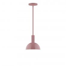 Montclair Light Works STGX456-20-L10 - 8&#34; Stack Mini Dome LED Stem Hung Pendant, Mauve