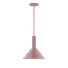 Montclair Light Works STGX466-20-L12 - 12&#34; Stack Cone LED Stem Hung Pendant, Mauve