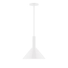 Montclair Light Works STGX466-44-L12 - 12&#34; Stack Cone LED Stem Hung Pendant, White