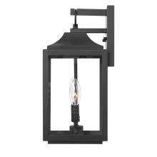 Worldwide Lighting Corp E10008-001 - Malibu 18 In 2-Light Matte Black Finish - Outdoor Wall Sconce Lamp