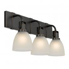 Worldwide Lighting Corp E20023-003 - Edison 3-Light Antique Bronze Finish Vanity Light 6.5“ X 20.5” X 10.5“