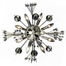 Worldwide Lighting Corp W23111C20 - Starburst 10-Light Chrome Finish Crystal Sputnik Wall Sconce Light 20 in. W x 20 in. H  Large