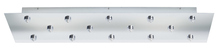 Stone Lighting CPEJRT14PNHAL - Canopy Low Voltage Rectangular 14 Light 9&#34;X31&#34; EZ Jack Polished Nickel for Halogen