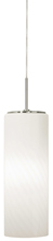 Stone Lighting PD186OPPNMB10M - Pendant Gauss Opal Polished Nickel Medium Base Incandescent 100W Monopoint Canopy