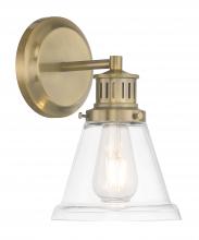 Norwell 2401-AN-CL - Alden Bath Light - Antique Brass, Clear