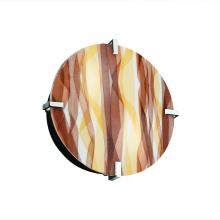 Justice Design Group 3FRM-5545-TWRL-CROM - 12&#34; Round Clips Wall Sconce (ADA)