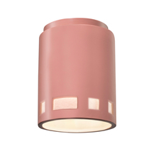 Justice Design Group CER-6107W-BSH - Cylinder w/ Prairie Window Flush-Mount (Outdoor)