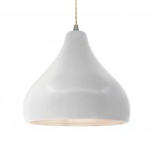 Justice Design Group CER-6565-BIS-NCKL-BEIG-TWST - Large Droplet 1-Light Pendant