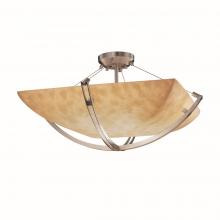 Justice Design Group CLD-9712-25-NCKL - 24&#34; Semi-Flush Bowl w/ Crossbar