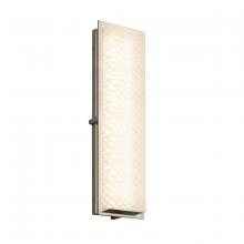 Justice Design Group FSN-7565W-WEVE-NCKL - Avalon 24&#34; ADA Outdoor/Indoor LED Wall Sconce