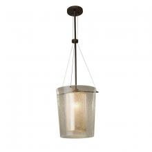 Justice Design Group FSN-8010-MROR-DBRZ - Amani 1-Light Center Drum Pendant