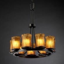 Justice Design Group GLA-8766-16-GLDC-NCKL - Dakota 9-Light Ring Chandelier