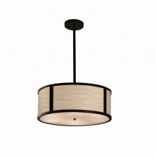 Justice Design Group PNA-9541-WAVE-MBLK - Tribeca 18&#34; Drum Pendant