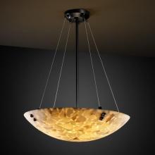 Justice Design Group ALR-9662-25-MBLK-F4 - 24&#34; Pendant Bowl w/ LARGE SQUARE W/ POINT FINIALS